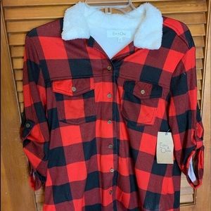 Eden and Olivia plaid top